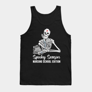 Nursing School Student Halloween Skeleton Tank Top